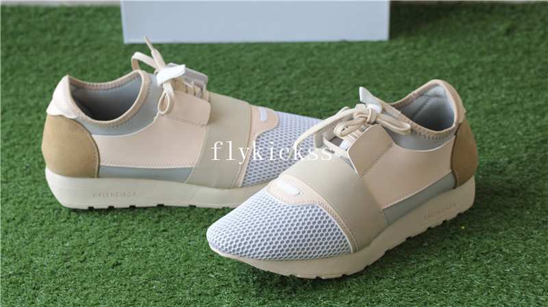 Balenciaga Race Runner Trainers Cream